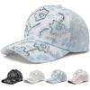 Damen Baseballkappe Blumenmuster Strass Spitze Atmungsaktiv Sonnenschutz Gebogener Schirm Modekappe Street Dance Party Lässig Neu