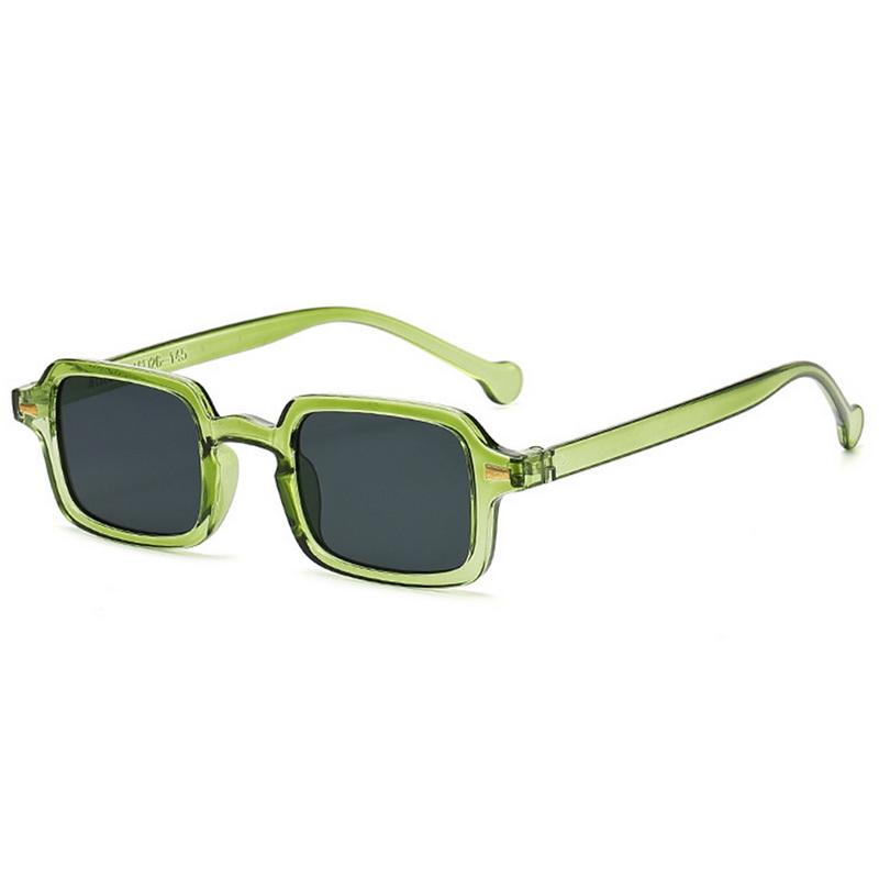 Fashion Vintage Small Rectangular Frame Sunglasses Woman Luxury UV400 Sun Glasses Female Trendy Leopard Blue Oculos De Sol