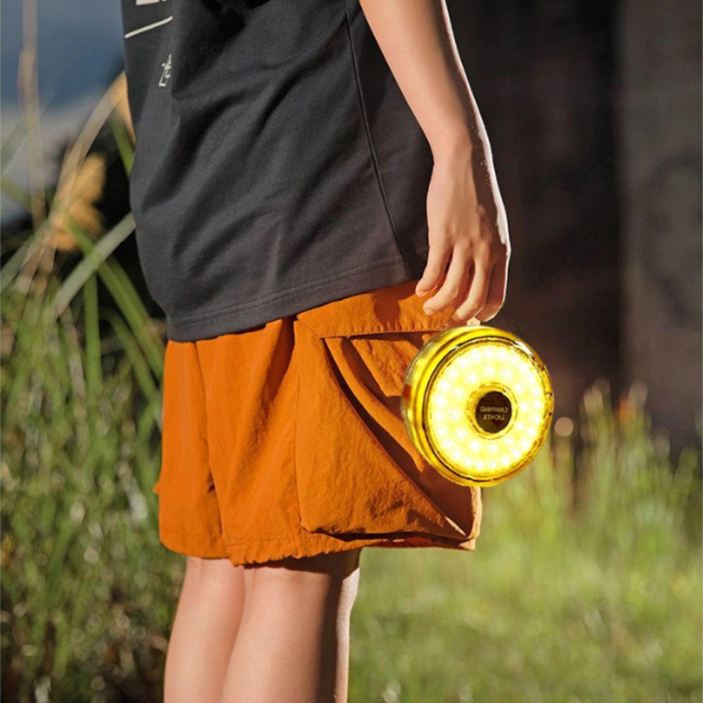 Plastic Texture Camping String Lights USB Rechargeable Retractable Camping Light Yard Garden