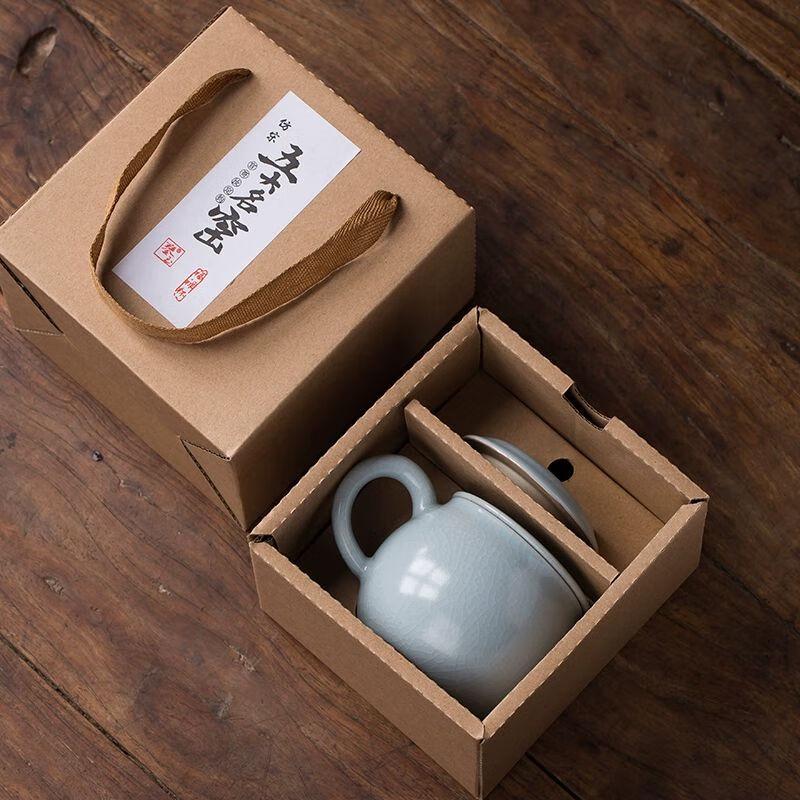 Yingyin Ru Kiln Ceramic Tea Mug with Lid