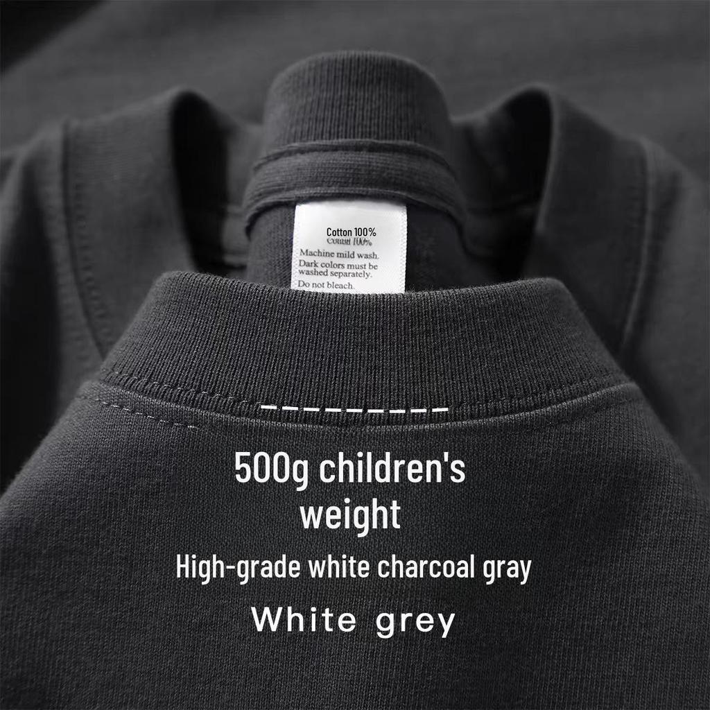 Unisex Heavyweight Khaki Cotton Drop Shoulder Short-Sleeve T-Shirt