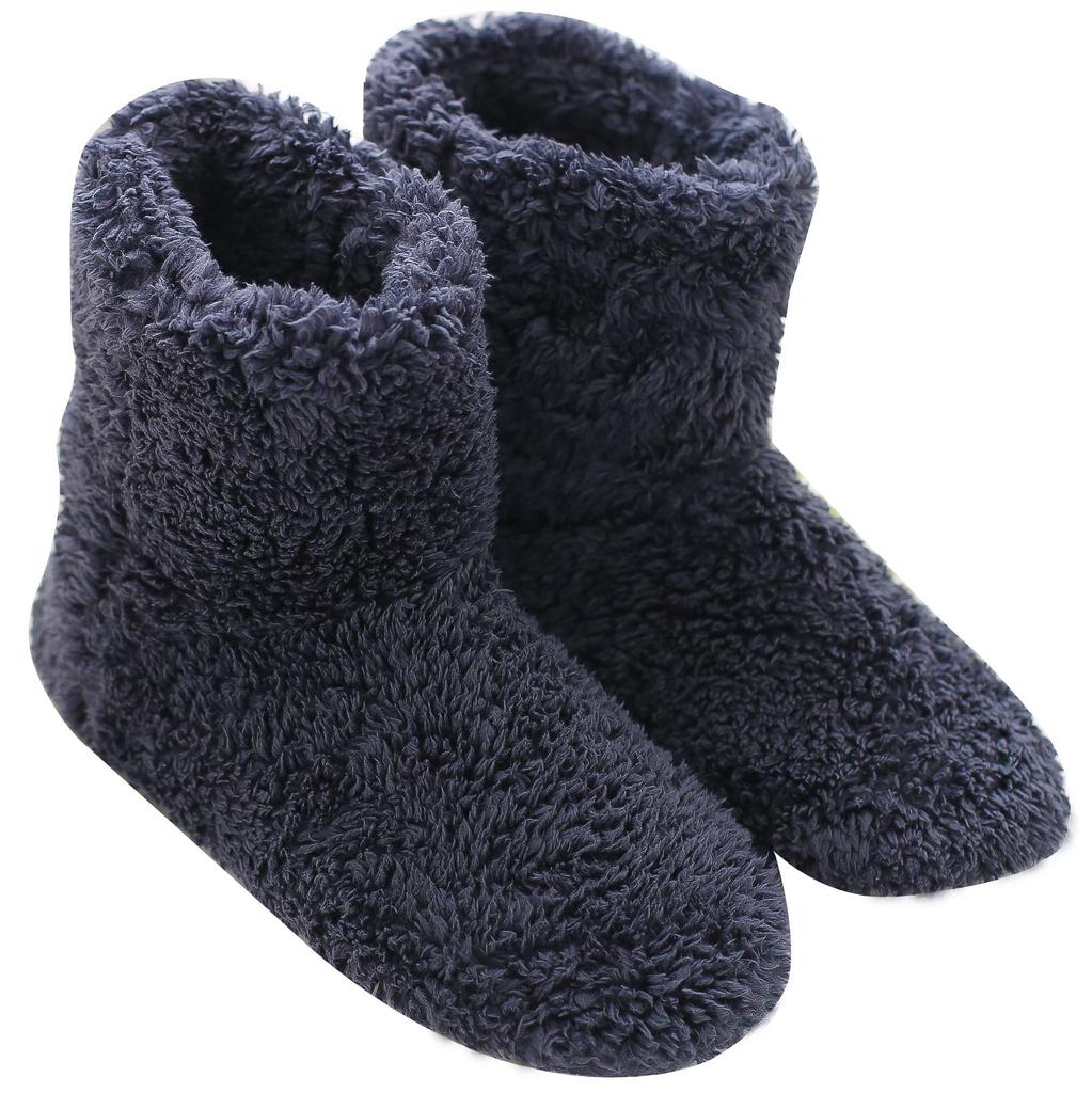 Nordic Room Fluffy Room Warm Boa Unisex Size Up to [mianshe] Shoes, Boots, Slippers, (Blue, L, 27cm)