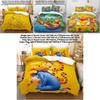 Kinderbeddengoedset met Winnie de Pooh-print en actieve kleurstof voor de decoratie van een peuterbed.