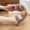 [Youshilai] 2025 New Summer Broadband Strip Retro Sandals Casual and Comfortable Beach Sandals Platform
