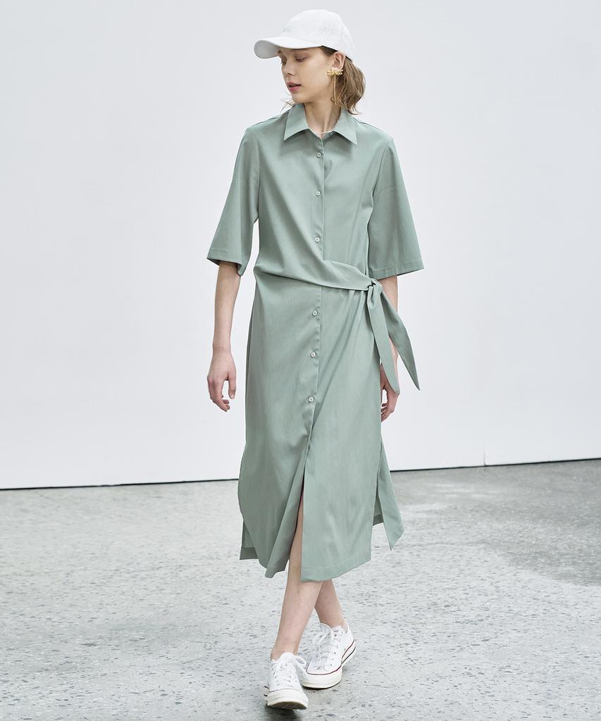 Marop 7101 Summer Maxi Slit Dress (Mint)