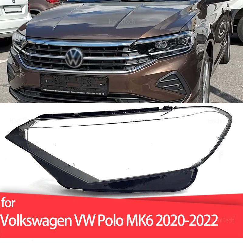 For Volkswagen Polo MK6 AW BZ - Russian Version Headlight Cover Car Headlamp Lens Glass Front Lamp Shade Auto Shell