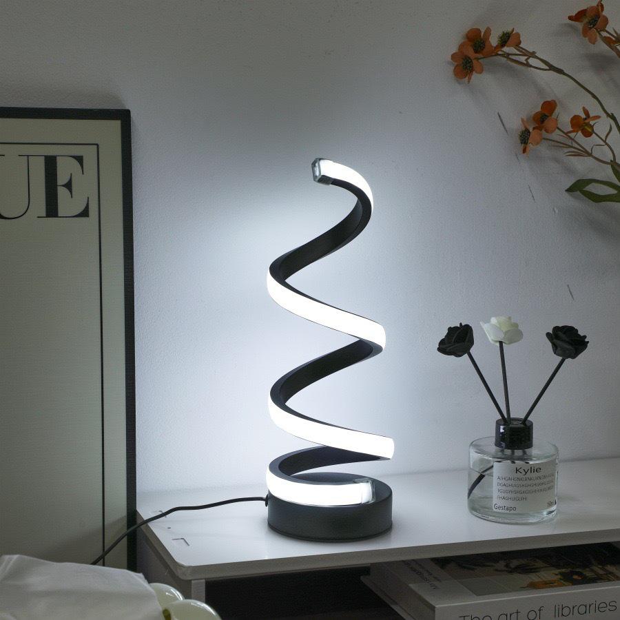 2025 Cross-border E-commerce: Modern Spiral, Adjustable LED, USB-Powered Desk Lamps
