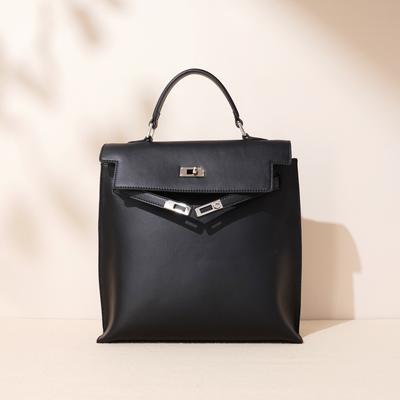 Niche Leather Women's Bag, Fashionable Leather Handbag, Large Capacity Backpack, High-end Simple Commuting Bag