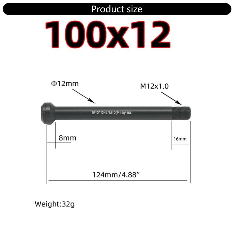 Bicycles Rear Wheel Thru Axles High Strength 12mm Thru Axles Skewer Replacement Road Bike Thru Axles Easy to Install