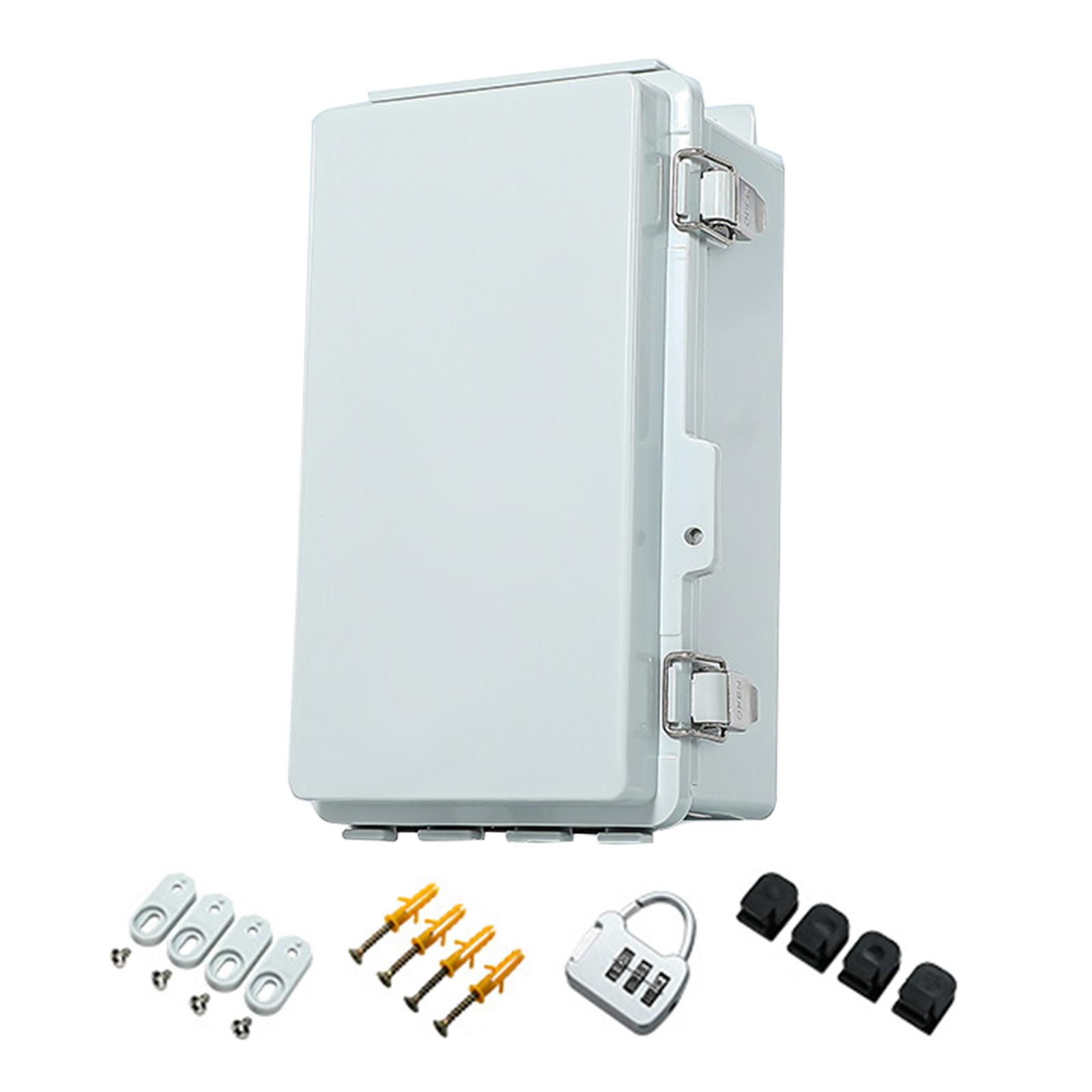 

Waterproof Designs Junctions Box Outdoor Electrical Enclosures With Lock and Mounting Accessories Garden Supplies сірий