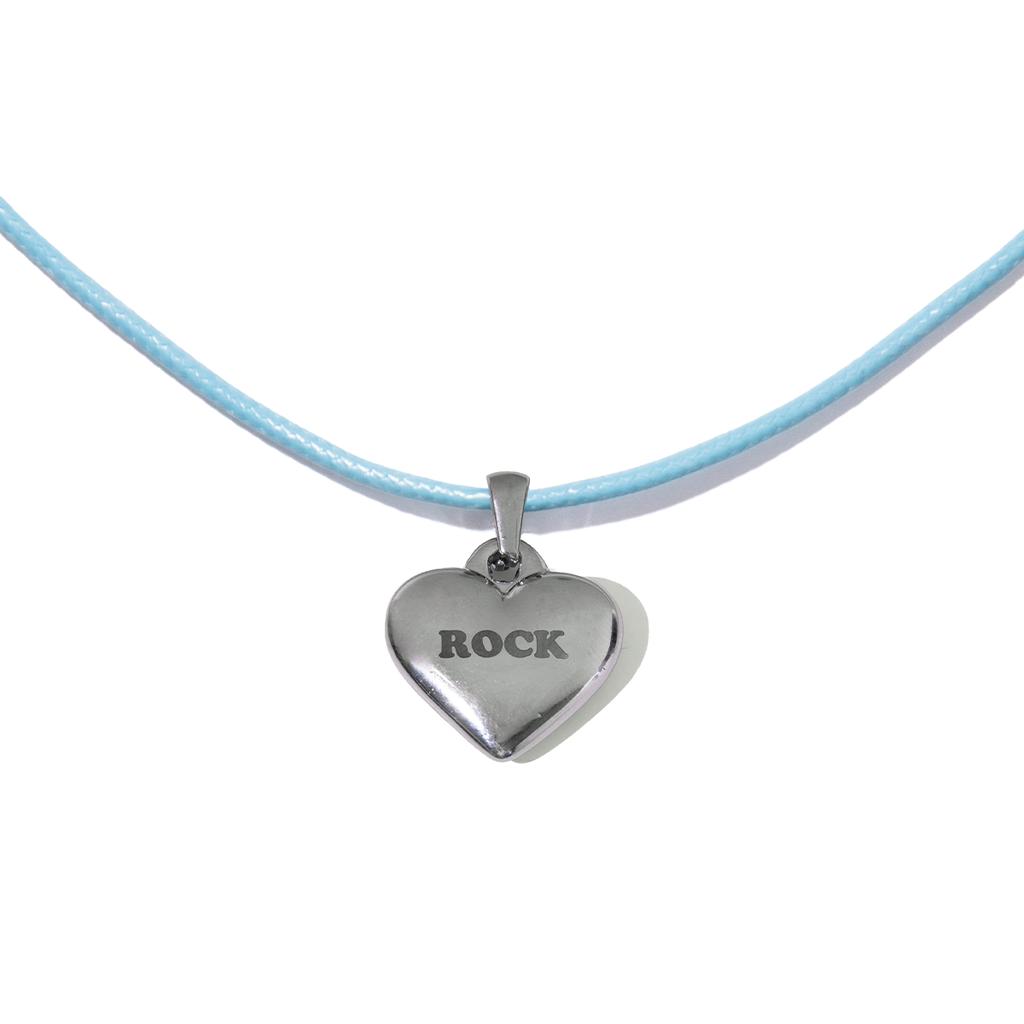 Joegush Rock Heart Necklace (Sky Blue)