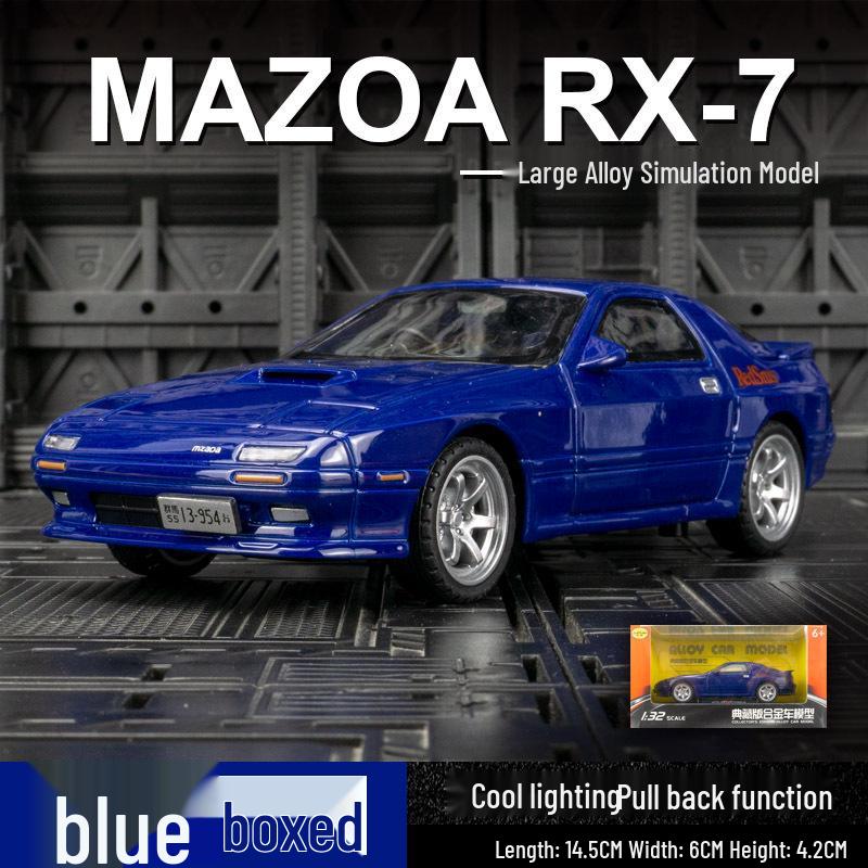 Zhongyuanxing RX-7 Alloy Coupe Car Model with Pull Back, Sound, and Light Features