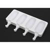 Moule à glace en silicone Réutilisable Antiadhésif Flexible 4 Grilles Résistant à la chaleur Cuisine Fabricant de bâtons de glace Outil de fabrication Accessoires