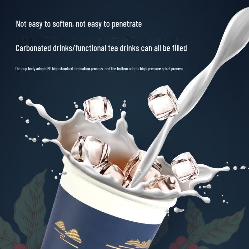 Deli Premium Embossed Disposable Paper Cups