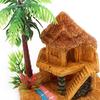 Polyresin Aquariums Fish Tank Ornaments Simulation Coconut Tree Castle Aquarium Ornaments Aquario