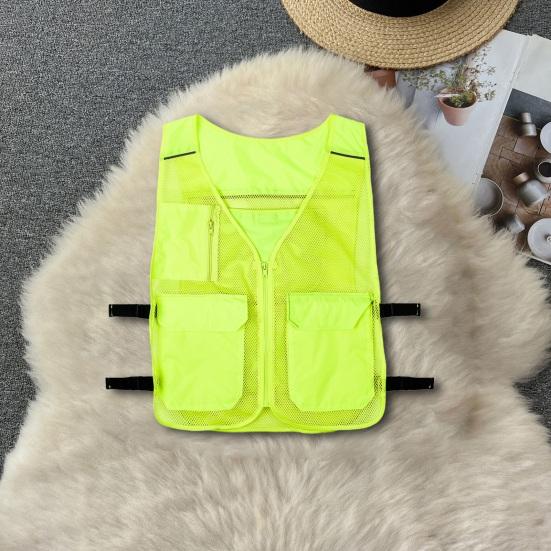 Ice Cooling Vest Breathable Mesh Outdoor Work Vest with Ice Packs Adjustable Waist
