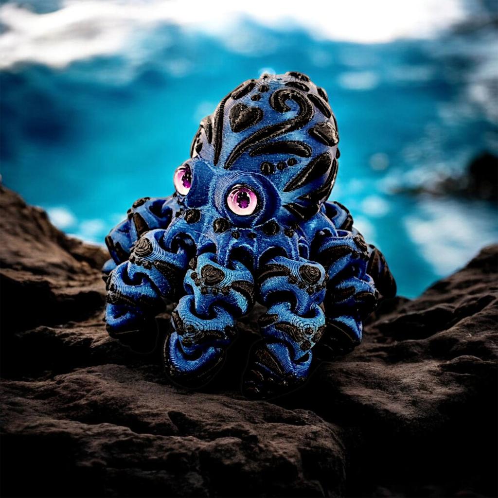 3D Printed Love Movable Toy Crafts Ornaments With Movable Joints Children's Cute Desktop Decoration Blue