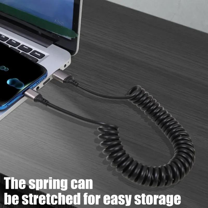 Cablu de încărcare rapidă USB tip C 6A Cablu arc USB\Tip-C la Tip-C Carplay pentru iPhone 12 13 14 Xiaomi Samsung Huawei Cablu de date