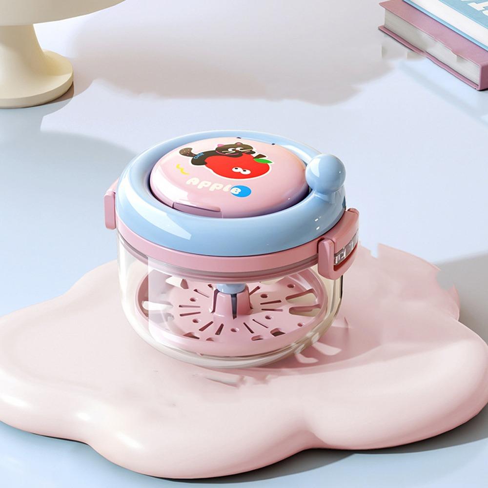 2-in-1 Denture Cleaning Box Hand Cranked Braces Storage Box Orthodontic Retainer Box  Travel Use