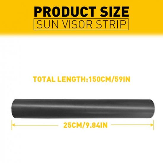 Sun Visor Strip Premium Vinyl Decal PVC Windshield Cast Banner Film 10*60Inch