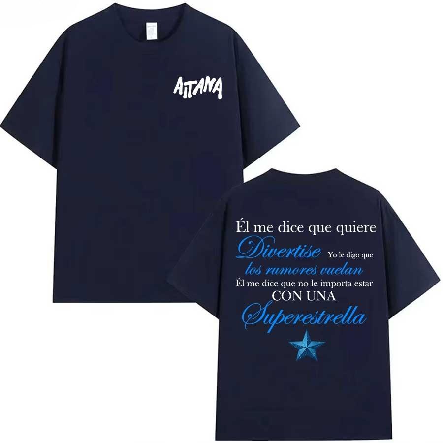 

2026 Aitana Superestrella Album Tour new Unisexs TShirt Unisex ONeck 100 Cotton Short Sleeve Oversized Fashion Popular Tee S
