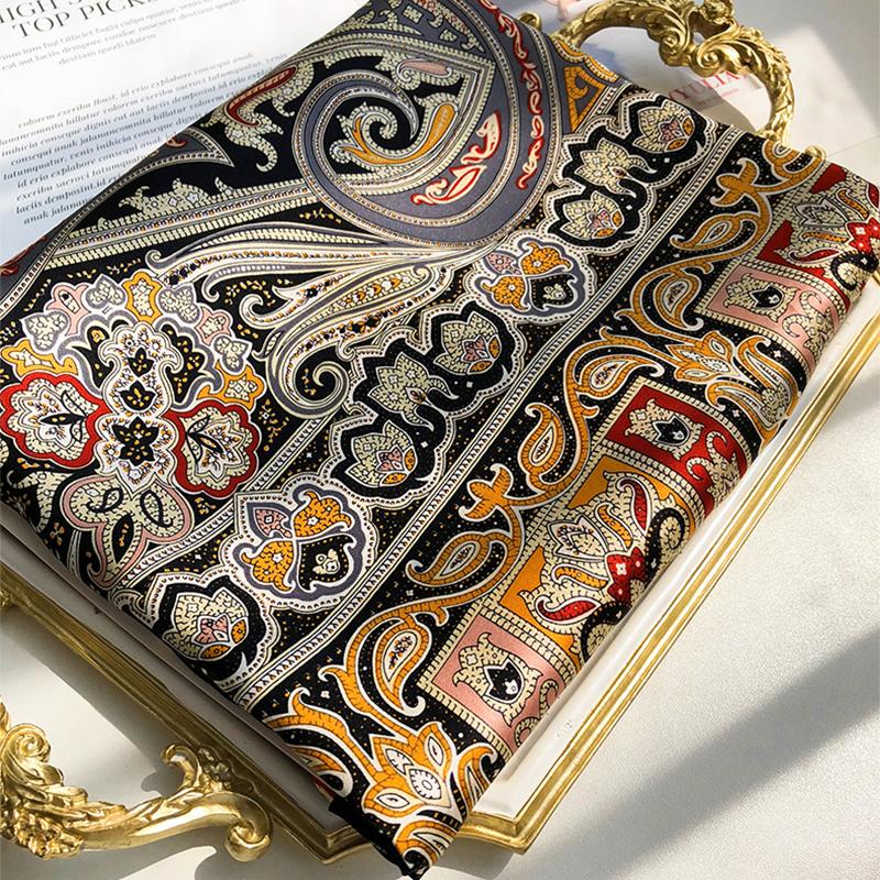 180*90cm Duży Szal Jedwabny Satynowy Damski Szal Drukowany w Kwiaty Kaszmiru Style Wiosenno-Letnie Nowy Szal Owijka Damski Ręczny NOWY