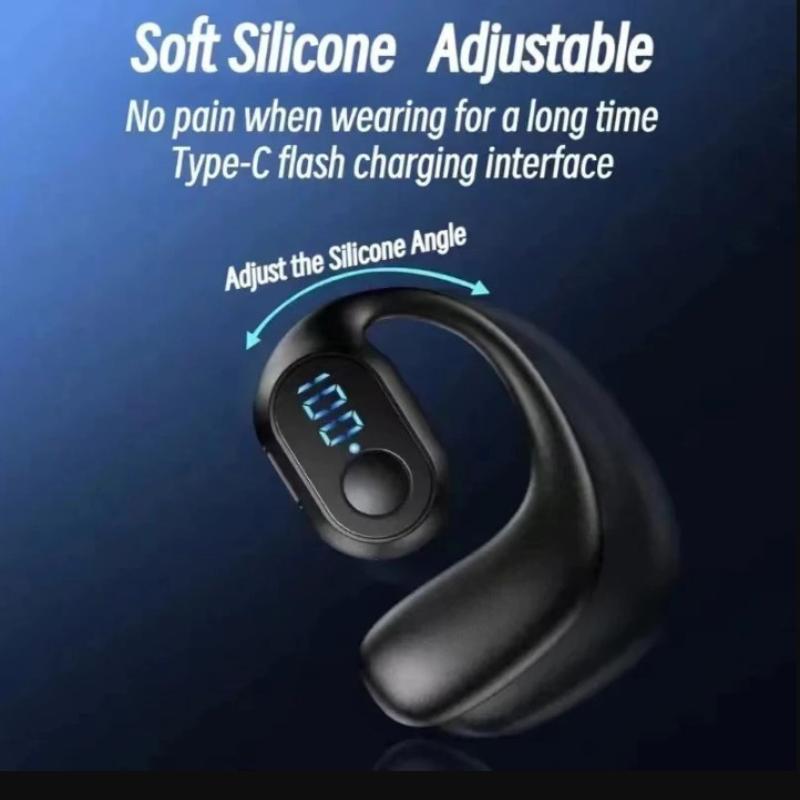 180° Rotating Hifi Stereo Waterproof Wireless Bluetooth Air Conduction Earphone Single Earhook Wear Noise Reduction Earbud With