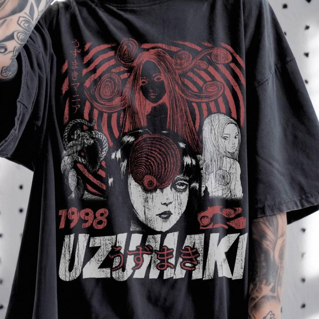 Unisex Uzumaki shirt, Junji Ito Manga T-shirt, Anime Graphic Tee