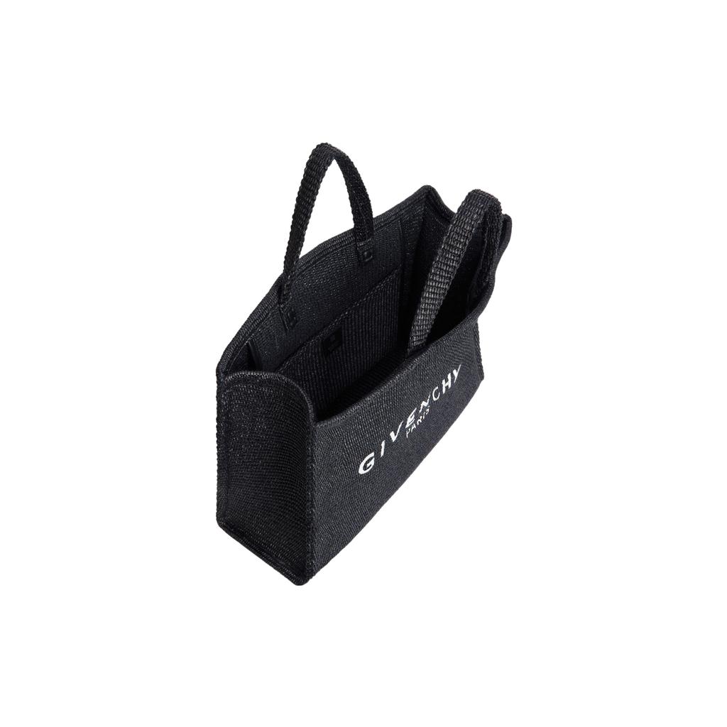 Givenchy Large G-Tote Raffia Shopping Bag Black Women Tote_bags BB50UMB1SQ-001