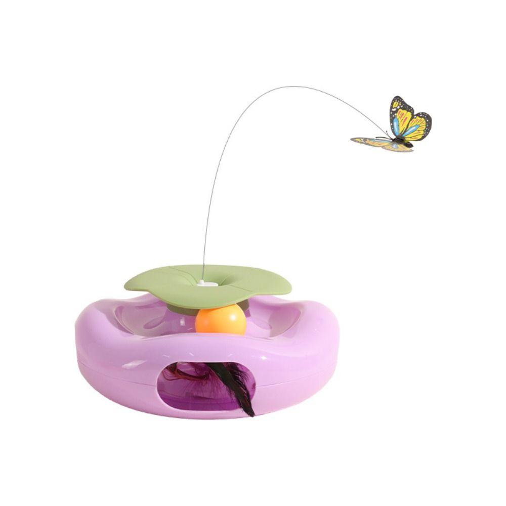 Built-in Feather Smart Interactive Cat Toy Non-slip Butterfly Cat Teaser Toy  Pet Supplies
