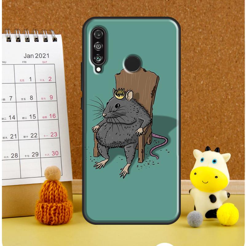 Cute Cartoon Animal Rat For Huawei Nova 9 10 SE 3i 7i 8i 11i 12i Y60 Y61 Y70 Y72 Y73 Y90 Y91 P20 P30 P40 Lite Case