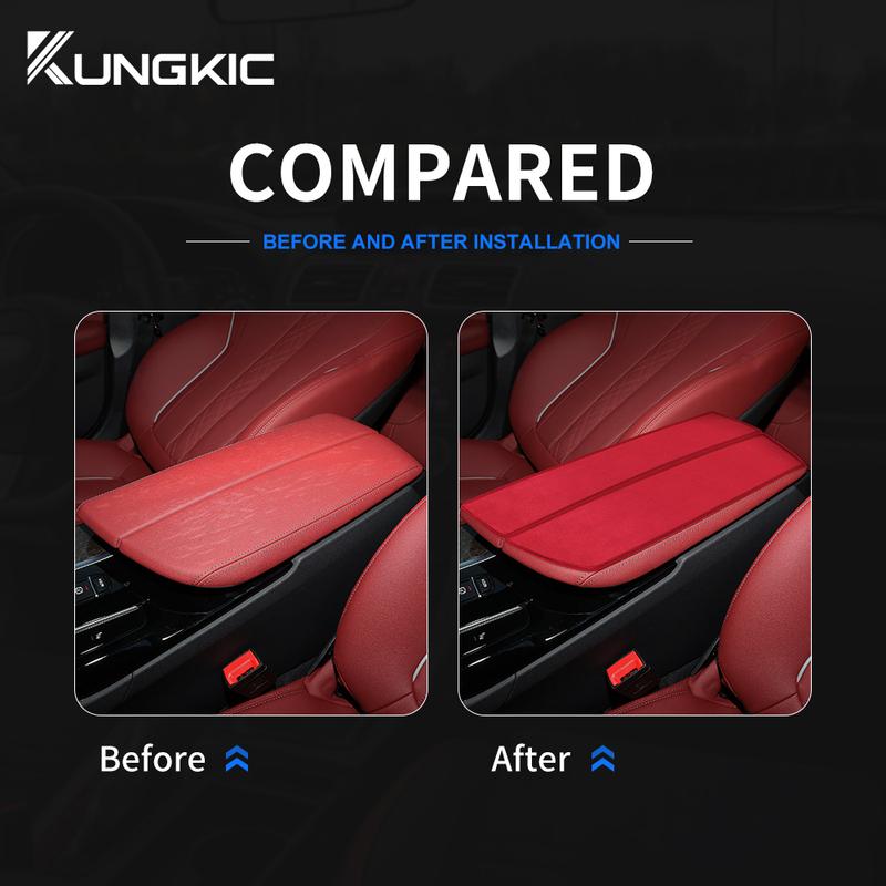 For BMW 5 6 Series GT 2018-2022 G31 G30 G32 Car Armrest Cushion Center Console Armrest Box Mat Suede Cover Interior Accessories.