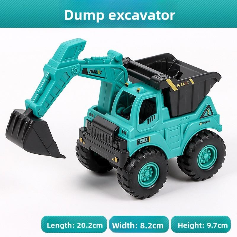 Excavator Inertia Large Dump Truck Set Toys Interactives Parts Skills Plays
