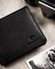 Gift set: men's genuine leather wallet and keychain - Peterson