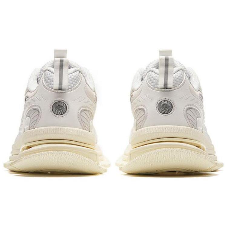 New Anta Champion Series Durable Breathable Low Top Running Shoes Men's Ecru 112418805A-2