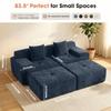 Cama sofá Cloud Comfy sin brazos de 83,5" con 2 otomanas, sofá modular para sala de estar, apartamento, dormitorio, hotel, no requiere montaje
