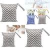Asenappy Waterproof Baby Diaper Bag With Double Zipper Digital Print 30x36cm