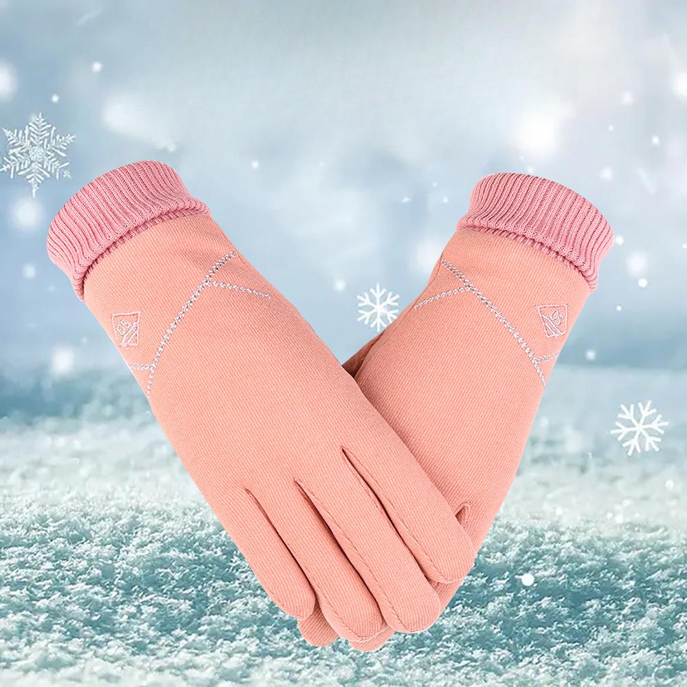 Warm Gloves for Women German Velvet Outdoor Sports Cycling Plus Velvet Thickened Windproof Winter Men Touch Screen Winter Gloves