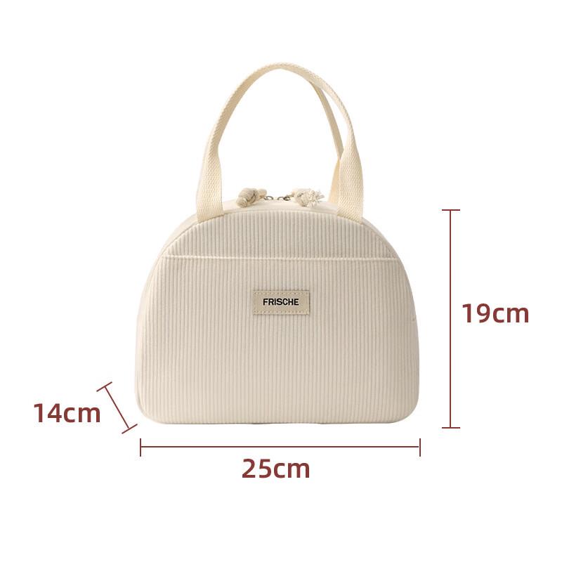 Corduroy Insulated Portable Lunch Bag