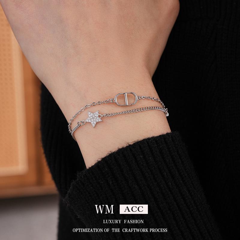 Zirkonowa Gwiazda Dwupoziomowa Wszechstronna Retro Bransoletka