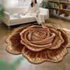 Yousheng Floor Mat Large Size Non-Slip Floral Plush Rug with 3D Visual Effect Easy Maintenance Floor Rug Living Room Bathroom Kitchen Decor