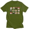 Custom Kawaii Rolls And Sushi Tshirt for Men Short Sleeves Leisure T Shirt Japanese Food Cartoon Manga Tshirt Pure Cotton Tee