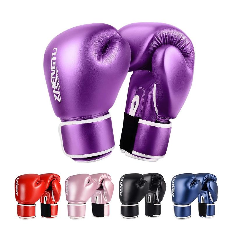 Cheap ZTTY Boxing Gloves Women Training PU Sanda Kickboxing Mitts Muay