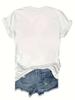 Vibrant Eiffel Tower Graphic Tee Casual Short Sleeve Crew Neck Top for Summer with Comfortable Simple Street Women's Clothing