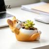 Süße Katzen Pflanzgefäße für Sukkulenten Fischfressende Pflanzgefäße, Blumentopf mit Drainage, Lustige Kreativ geformte Blumen Corgi Sukkulenten, Zimmerpflanzen,