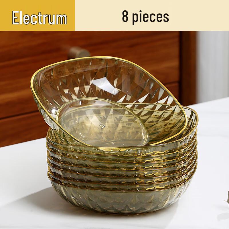 Yangge Food-Grade Diamond Pattern Bone Dish (8-Pack)