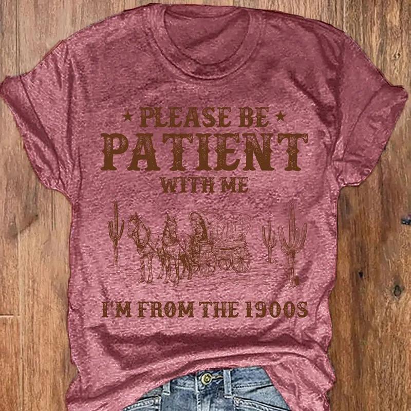 Women Summer T Shirt  Print Retro Fashion Short Sleeve Tees Casual   Printed  Tops