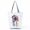 Greyhound Shopping Bags Casual Groceries Women Handbags Animal Dog Graphic Large Capacity Shoulder Bags Portable Foldable Totes