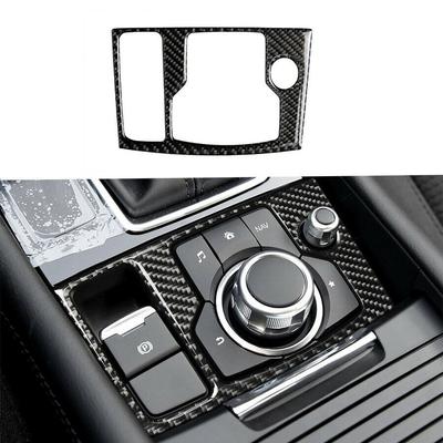Koolstofvezel Interieur Multimedia Knop Cover Trim Voor Mazda 3 Axela 2017 2018