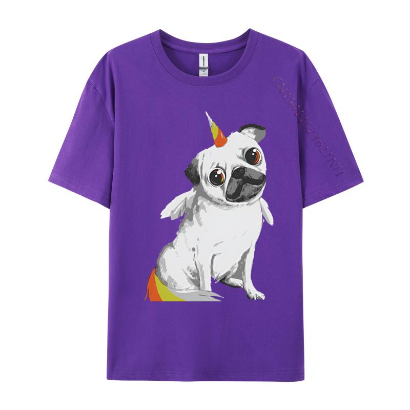 Pug Unicorn Vintage Tshirt Graphic Print Tops Men Hip Hop Tee Clothes T Shirt Graphic T Shirts Men Oversized